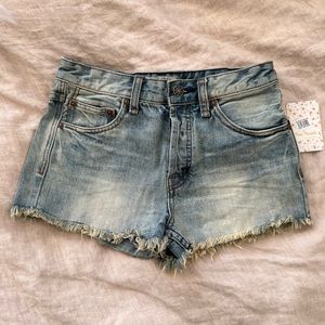 Free People Rock Denim Uptown Shorts - Camp Wash